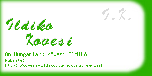 ildiko kovesi business card