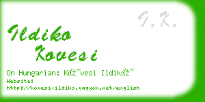 ildiko kovesi business card